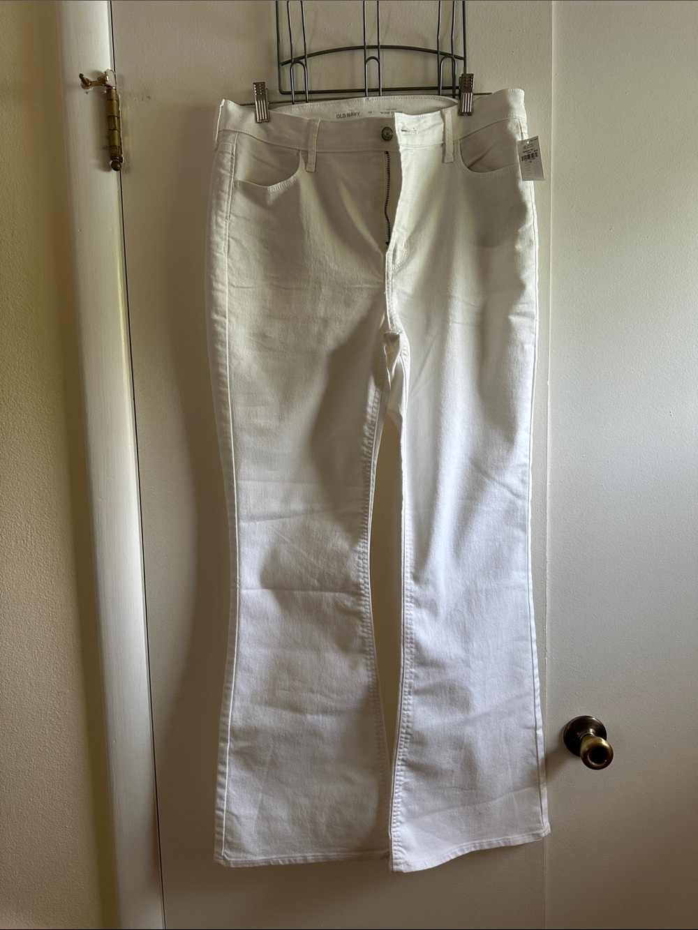 Old Navy White Wow High-Rise Flare Jeans
